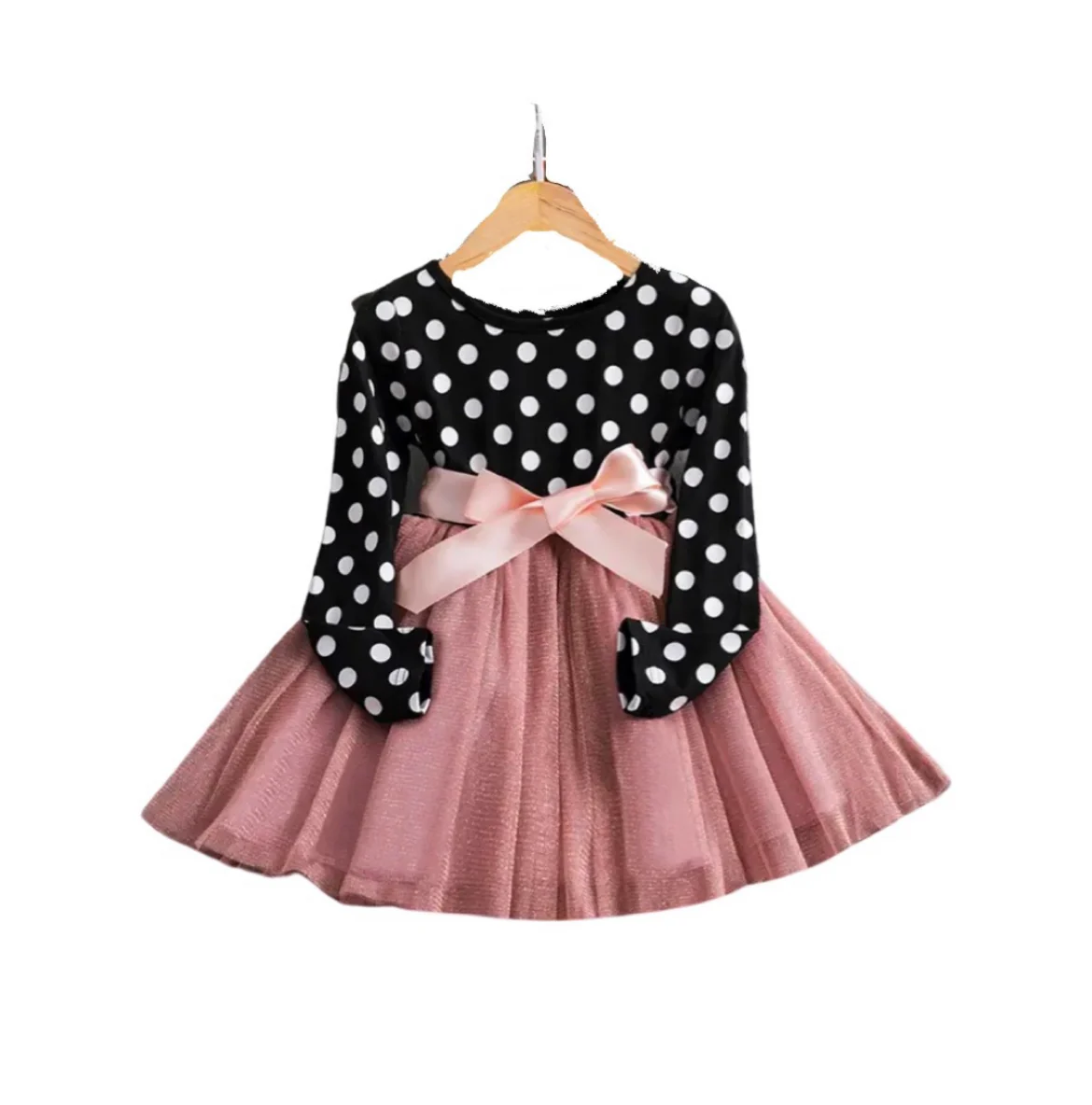 Kids Princess Dress Polka Dots | Long Sleeve Dress Tulle Girls - Dot Long Sleeve