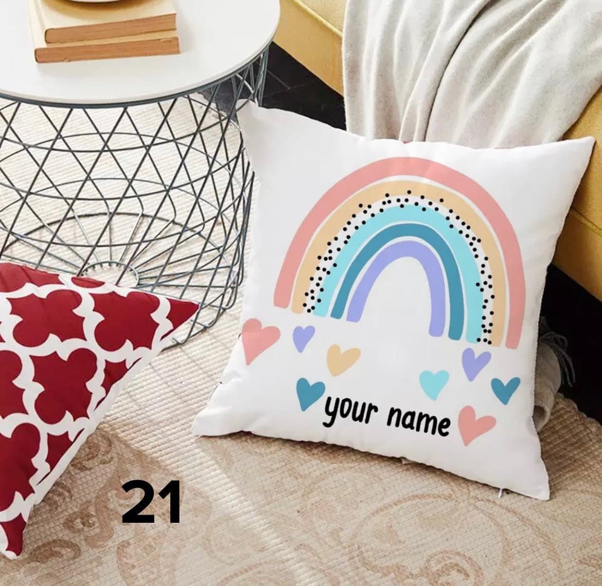 Personalised Rainbow Name Pillow
