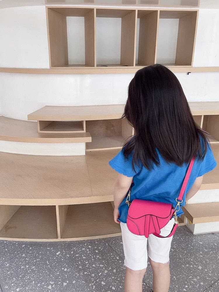Toddler Girls Designer Bag - Mini Saddle Bag