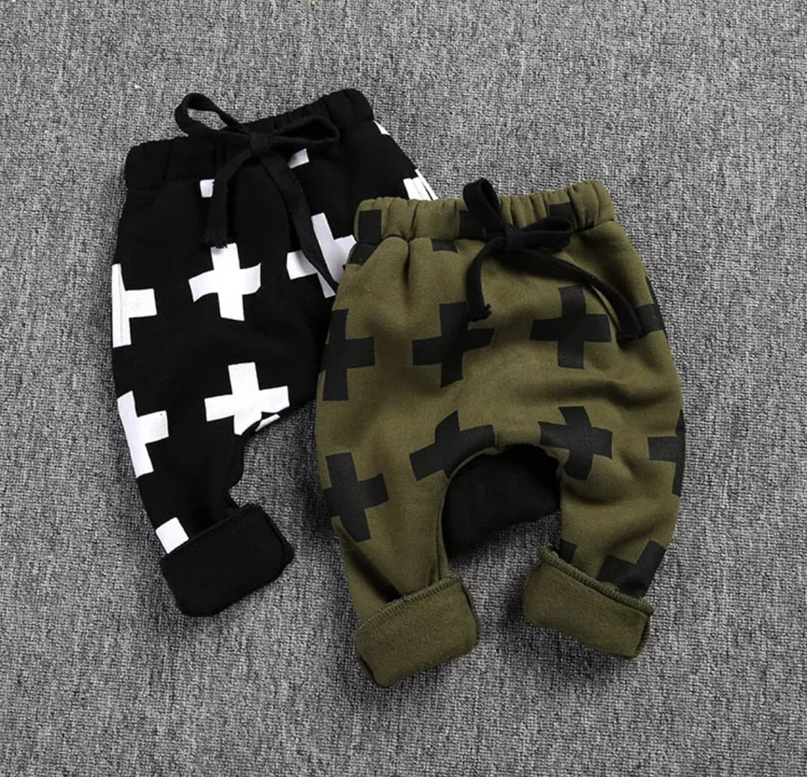 Baby Cross Harem Pants - Khaki