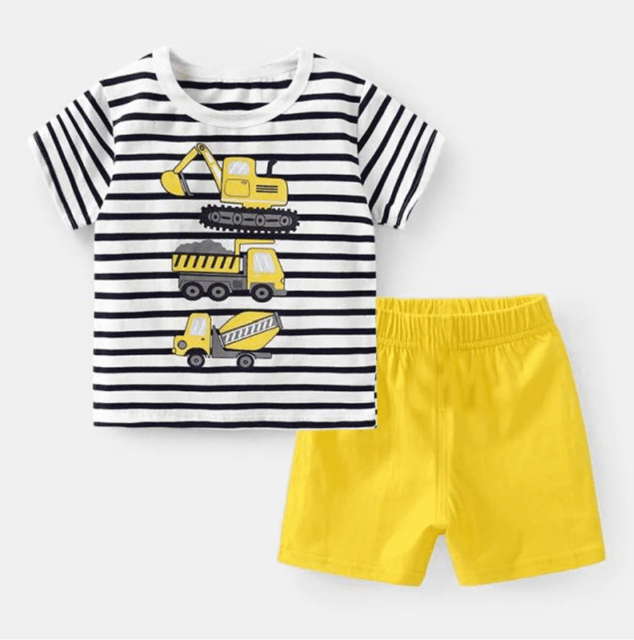Tractors - Boys Cotton Printed T-Shirt & Shorts Set