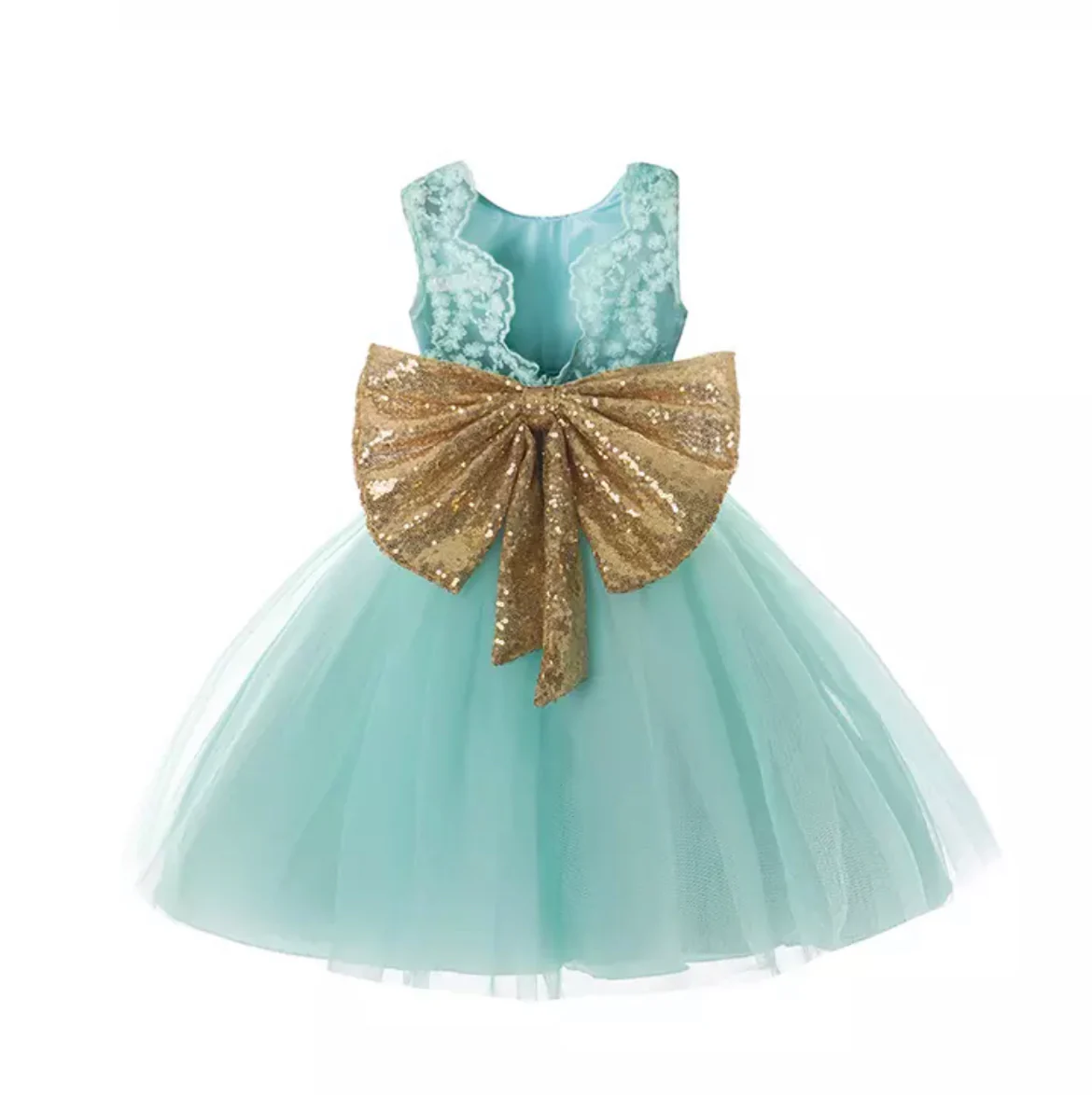 Elissa - Princess Tulle Dress with Large Sequin Bow