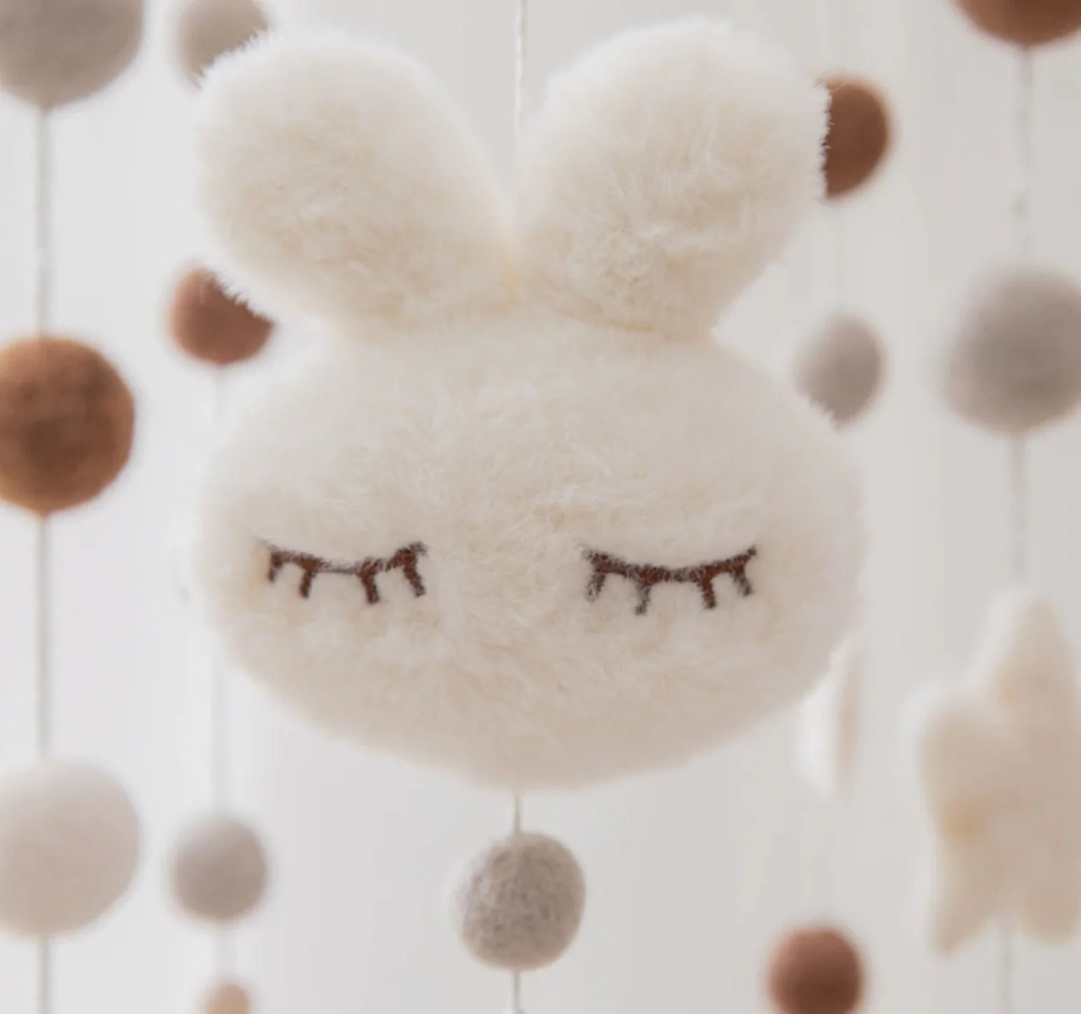 Felt Cloud  Neutral Baby Mobile for Nursery