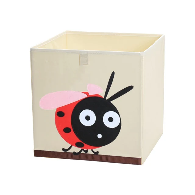 Liddy - Neutral Storage Toy Box for Kids - Folding Animal Toy Storage Cube