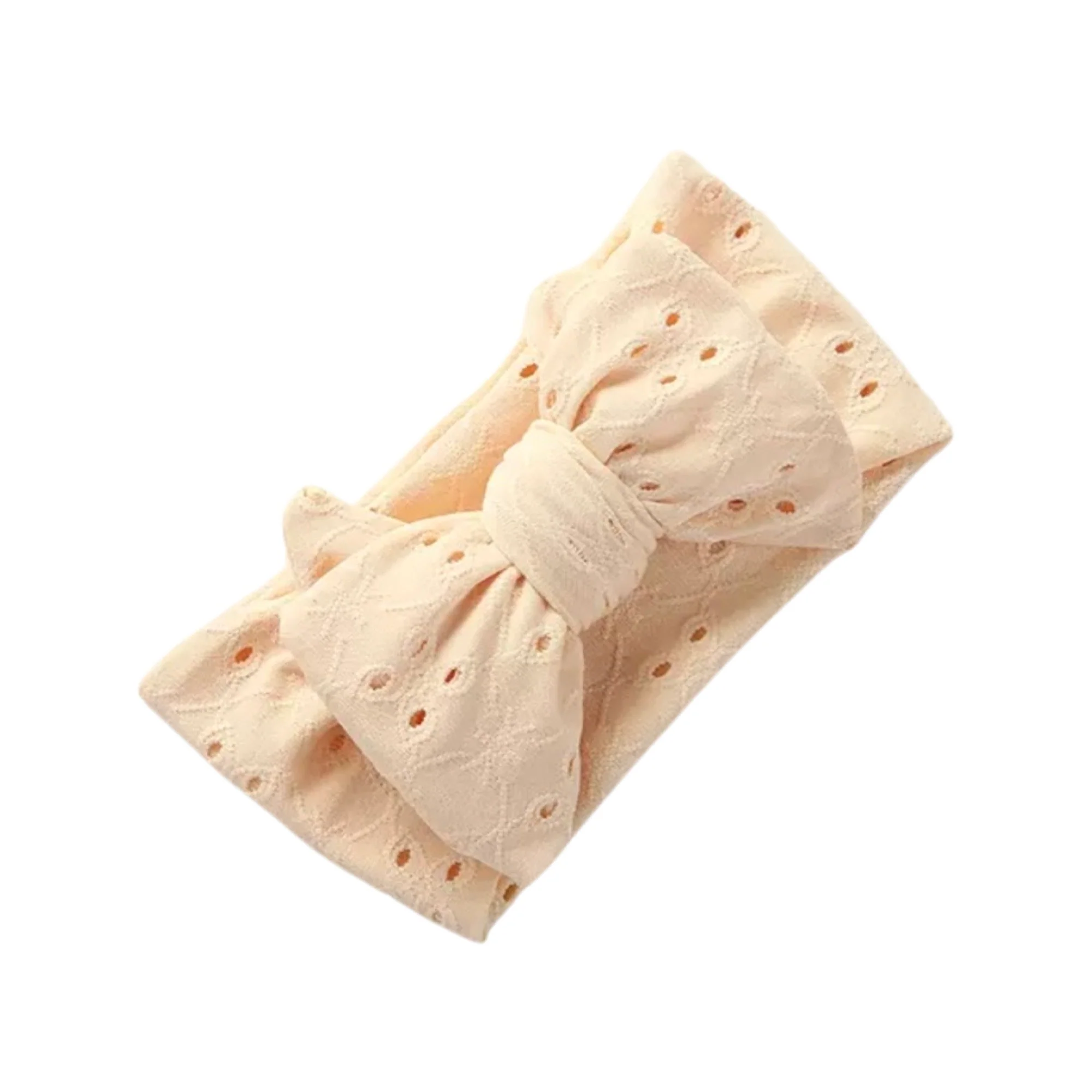 Baby Top Knot Double Bow Headband �?Sand