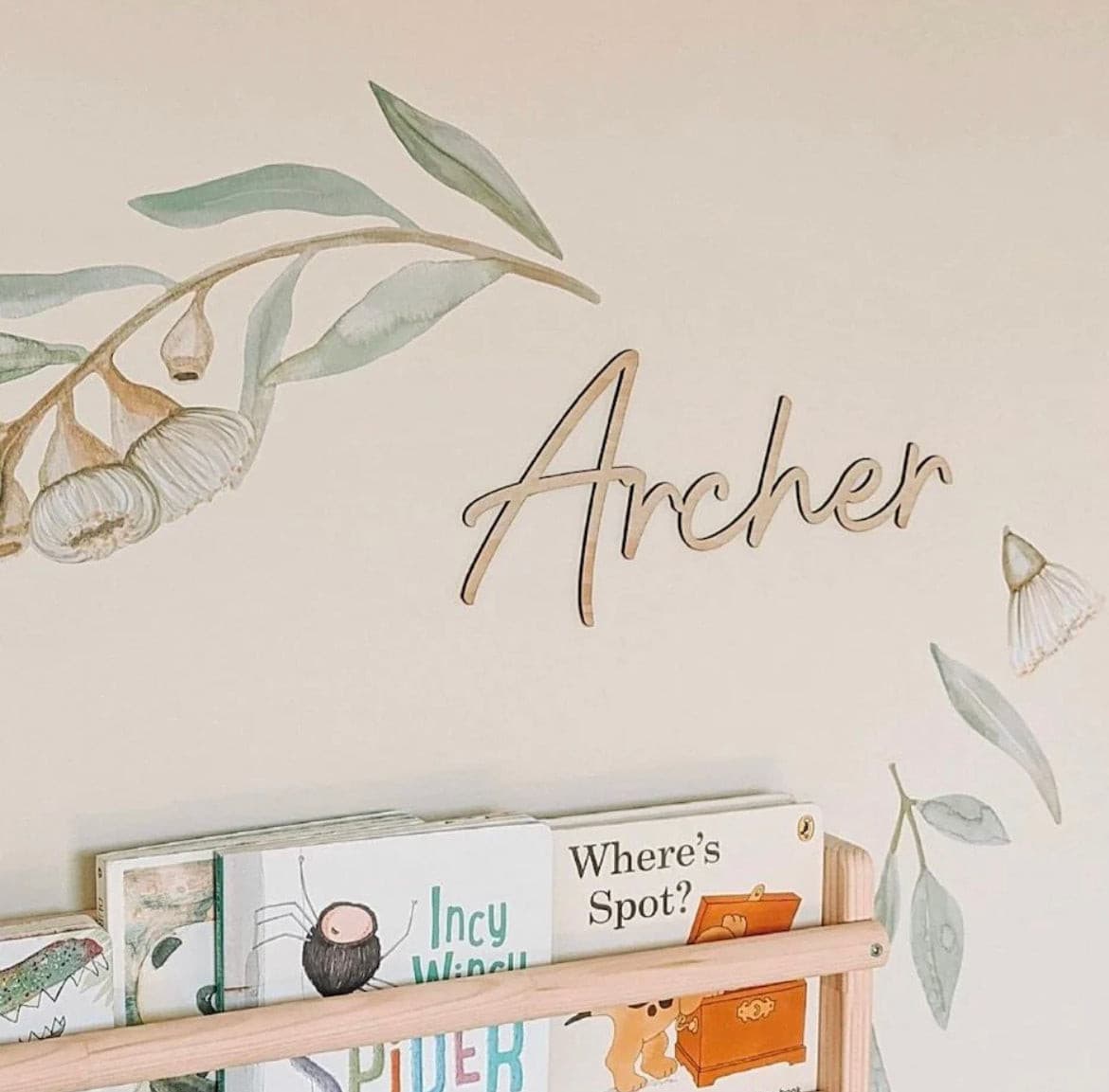 Wooden Name Sign - Personalised Nursery Decor