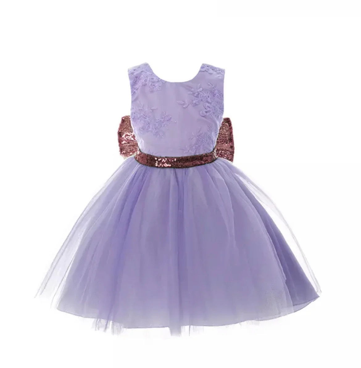 Elissa - Princess Tulle Dress with Large Sequin Bow