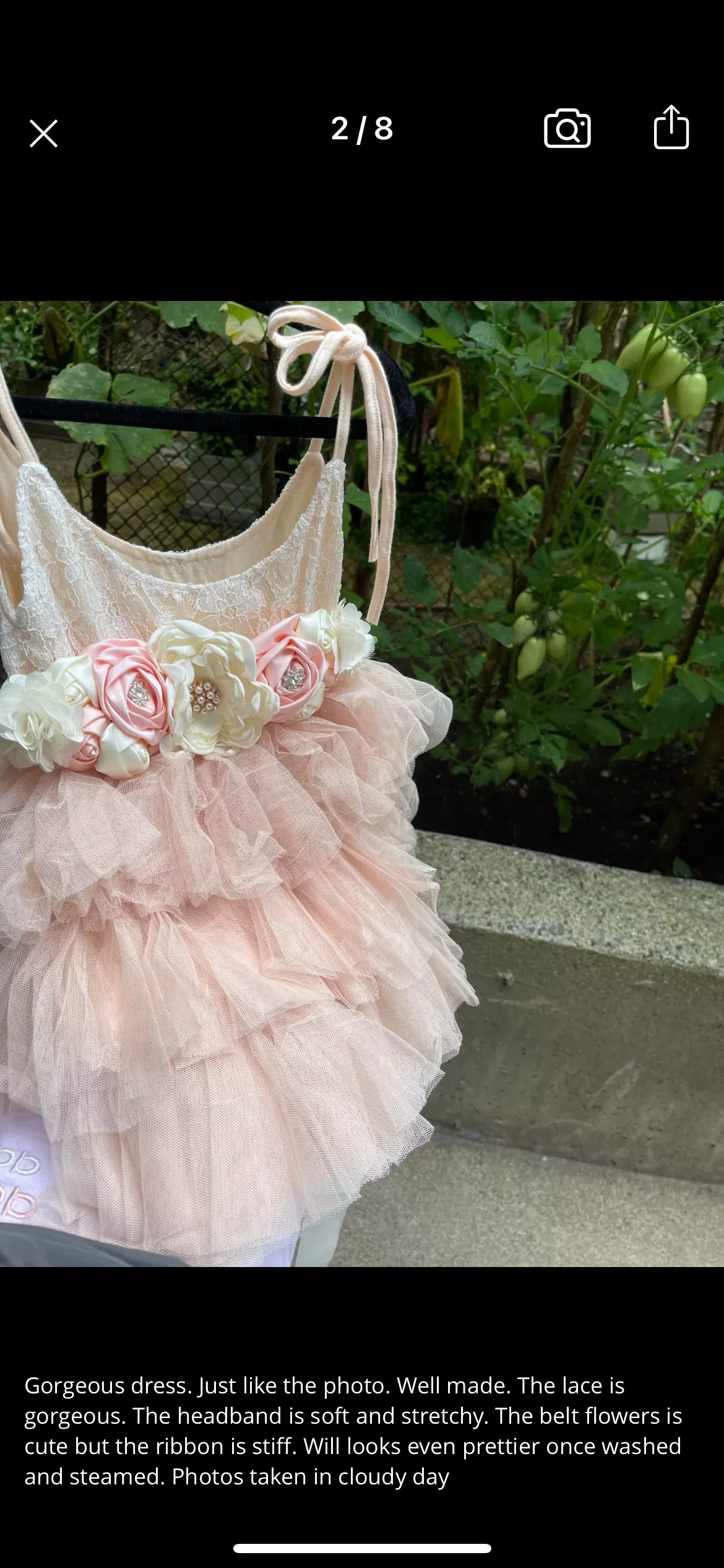 Delilah - Princess Lace & Tulle Dress with Floral Sash + Headband  - Ivory & Dusty Rose