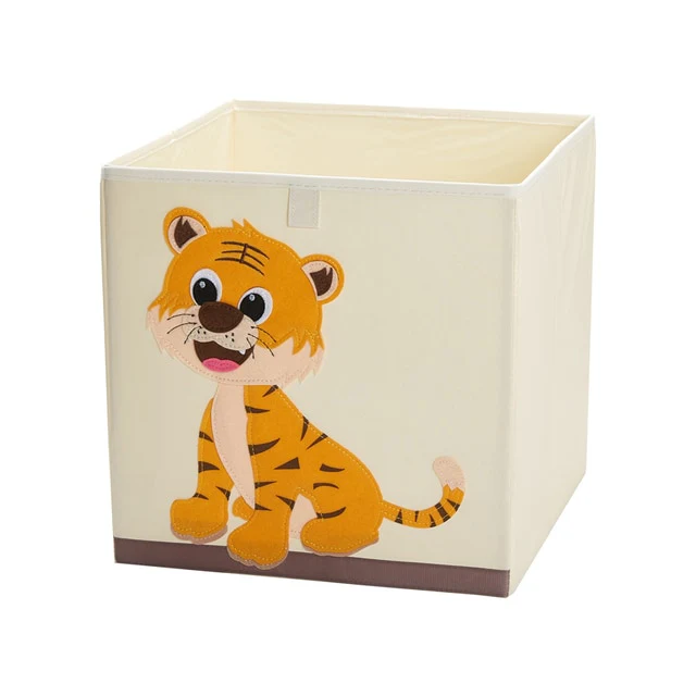 Liddy - Neutral Storage Toy Box for Kids - Folding Animal Toy Storage Cube