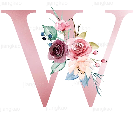 Personalised Pillow Cases Custom Initial Flower with Name Cushion Cover