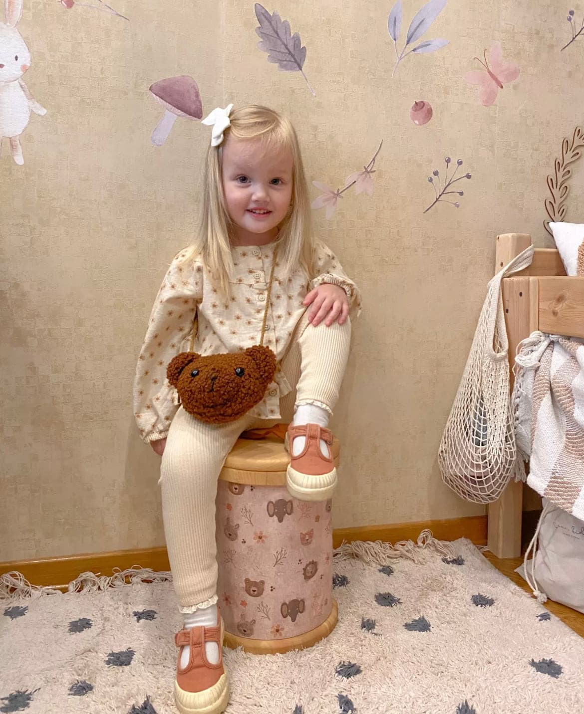 Fuzzy Bear Kids Crossbody bag - Little Girls Teddy Purse Bag