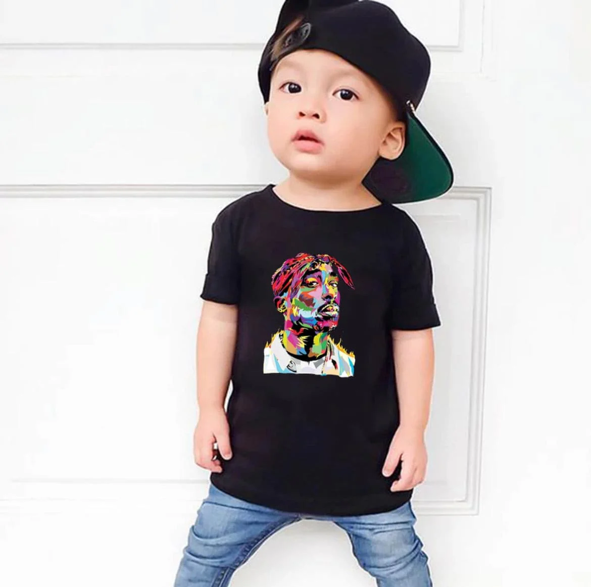 Kids Tupac Tee - Watercolour