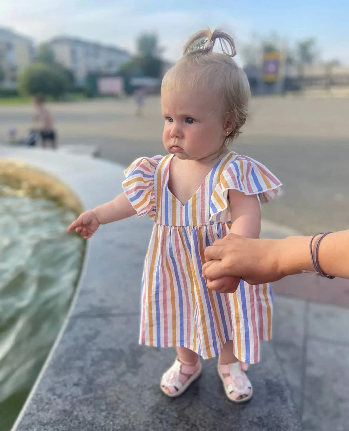Baby Girl Linen Dress with Frills