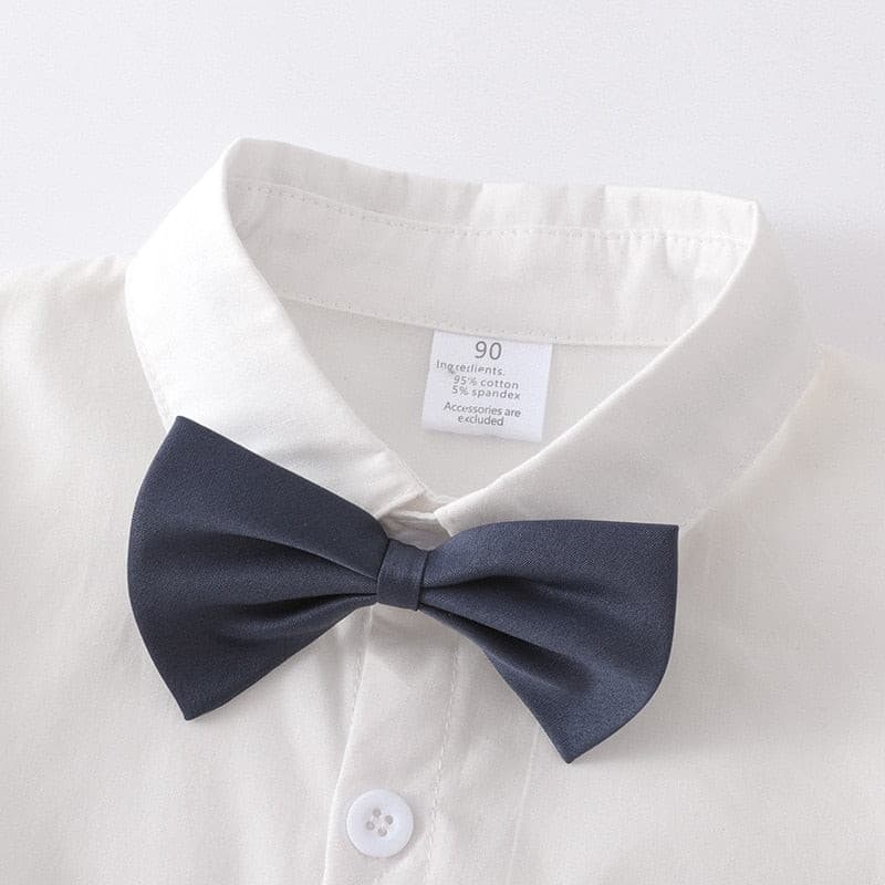 Cash - Baby Boy Clothes Set Gentleman Suit - Toddler Boys Wedding Party - Navy & White