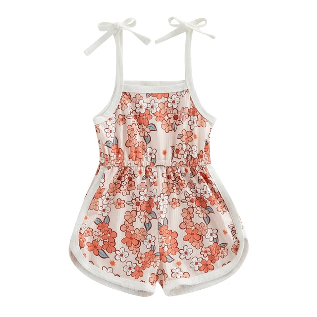 Flower Power - 1-5Y Toddler Girl Floral Jumpsuit