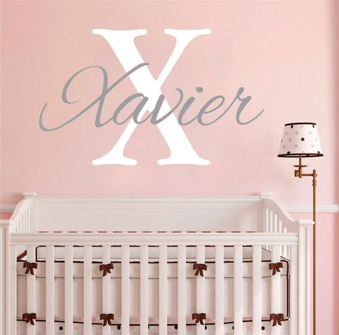 Personalised Nursery Wall Decals -Capital Letter + Name