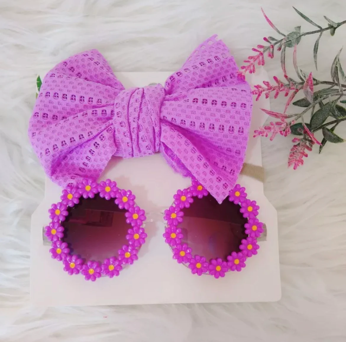 Daisy Sunglasses & Headband Bow Set