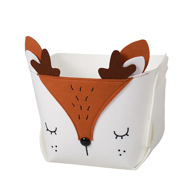 Woodland - Cute Woodland Storage Felt Box : Fox, Bunny, Bear , Deer