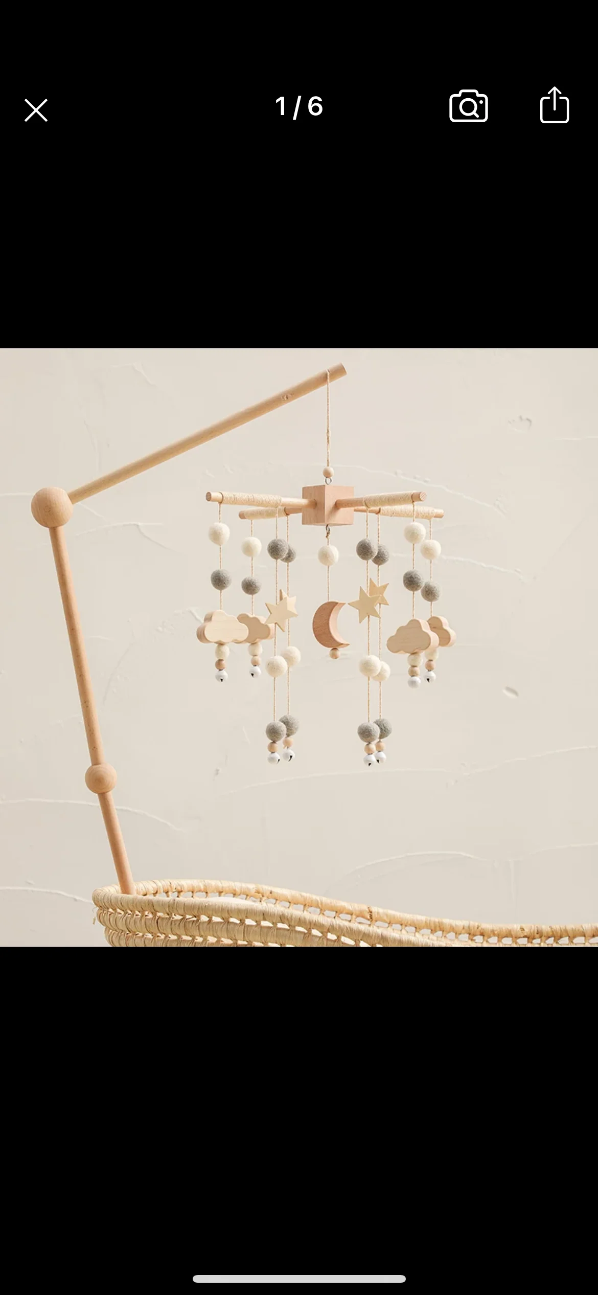 Felt Moon and Cloud Baby Mobile