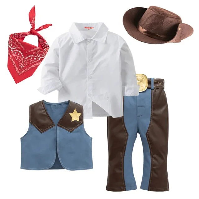 Baby Boy Cowboy Costume?0-10Y, Cowboy Cosplay , Halloween Costume