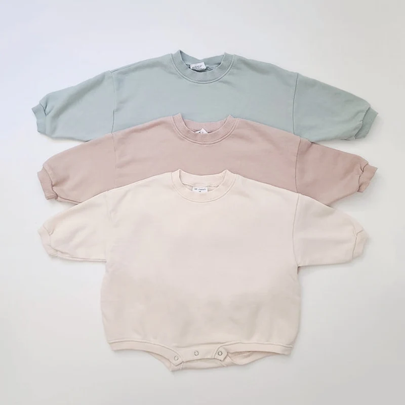 Long Sleeve Basic Cotton Sweater Romper