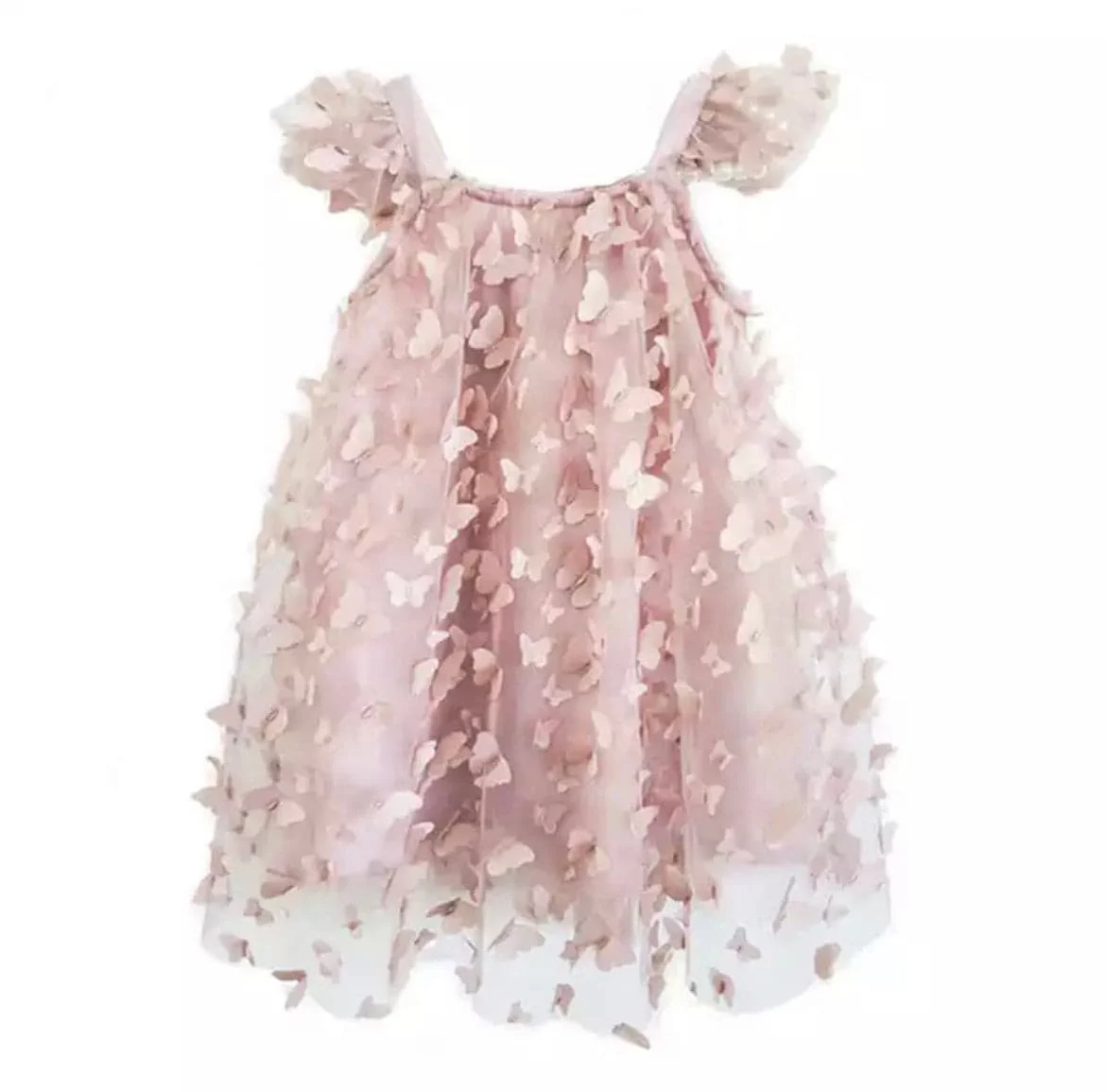 3D Butterfly Dress - Dusty Pink