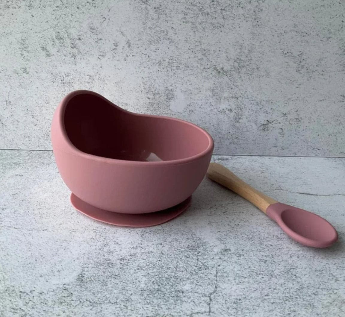 Personalized Silicone baby bowl and spoon set
