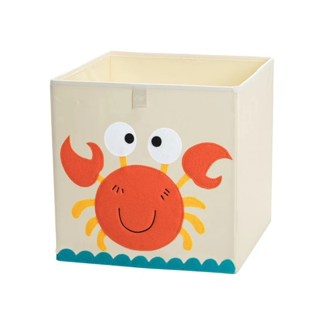 Liddy - Neutral Storage Toy Box for Kids - Folding Animal Toy Storage Cube