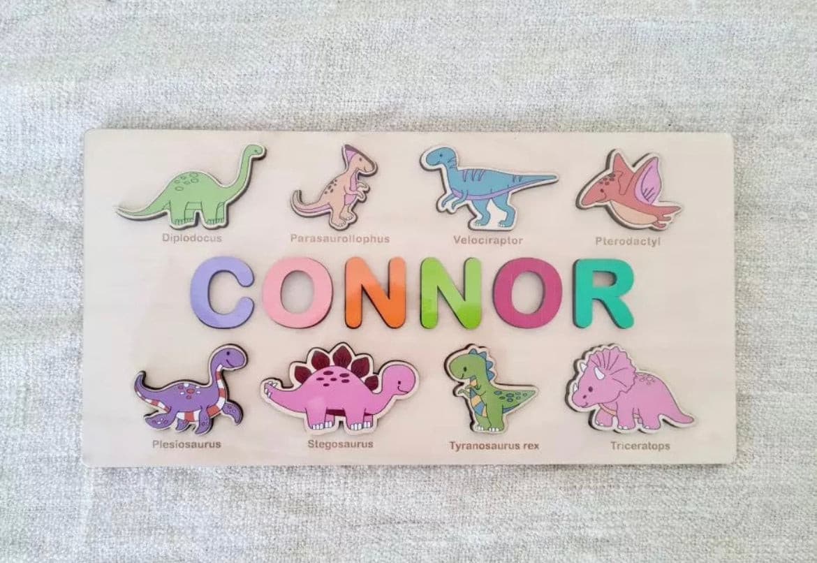 Wooden Name Puzzle Toy  - personalised Montessori gift