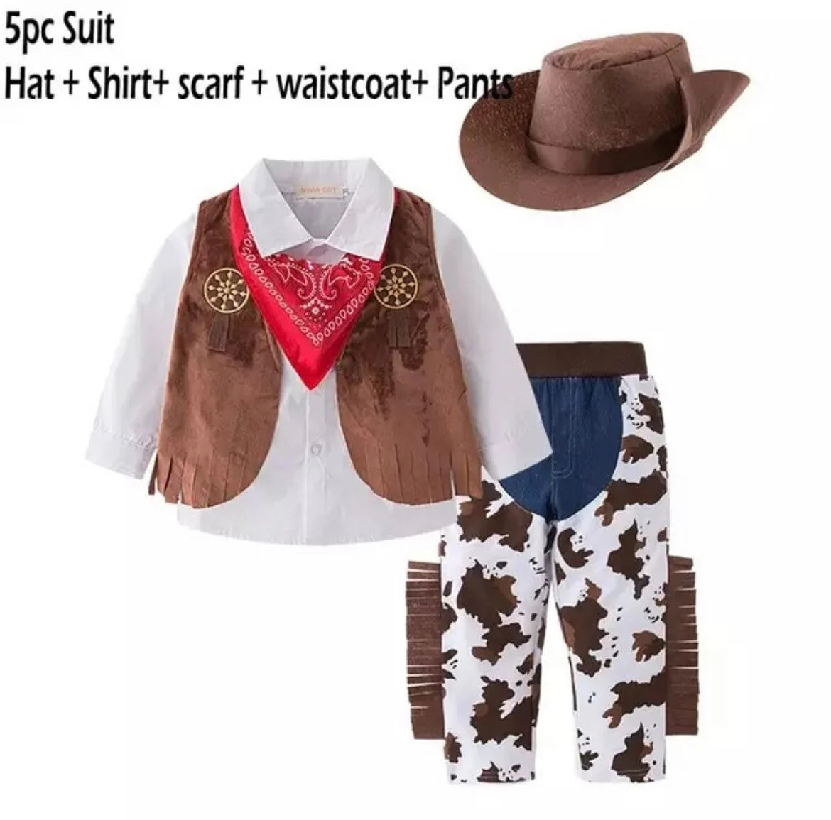 Baby Cowboy Costume in Newborn to 7 tears old for Boys Cake Smash or Dress Up
