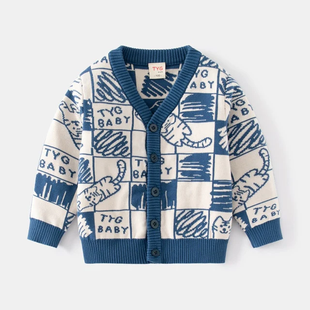 Designer Looks - Boys Knitted Sweater, 1-8T Toddler