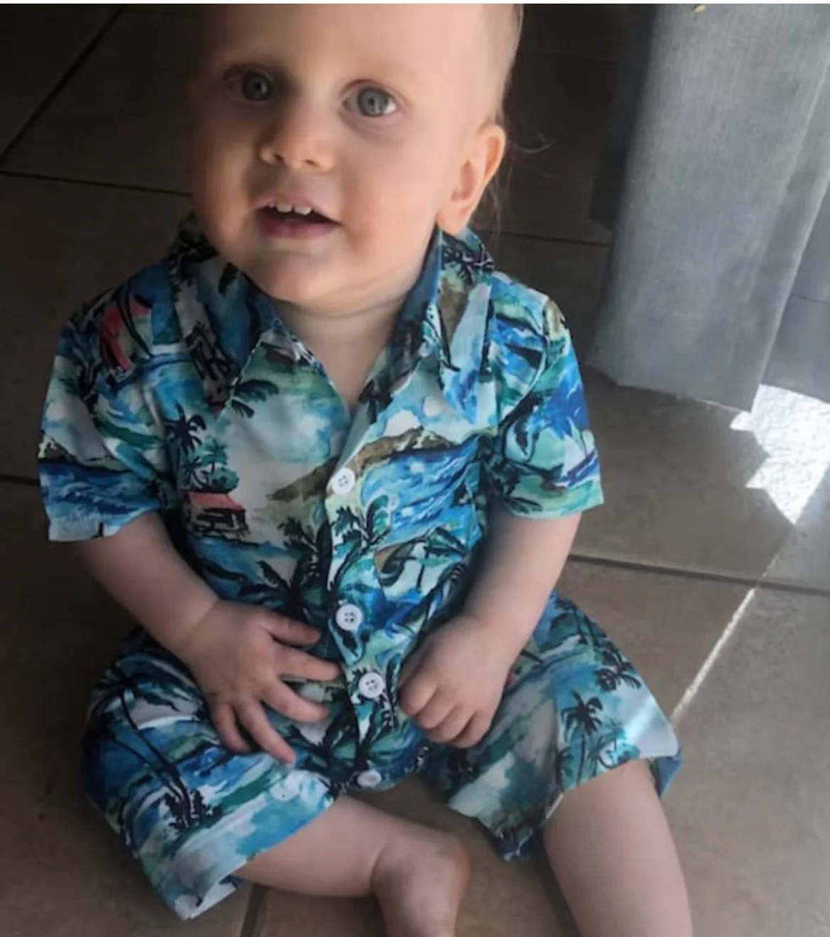 Baby Hawaiian Romper Shirt - Onesie