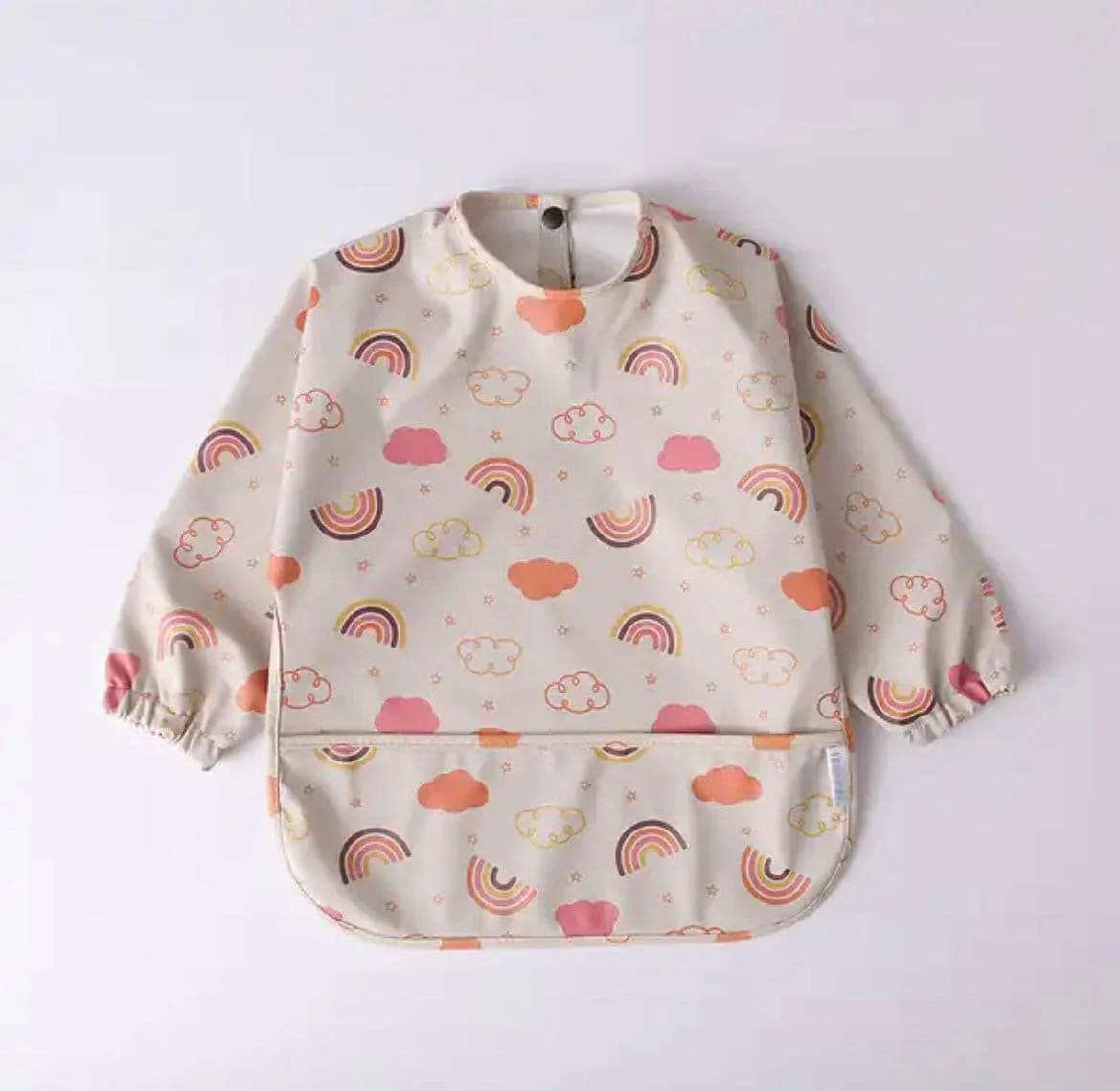 Boho Rainbow - Toddler & Baby Long Sleeve Waterproof Apron Smock Bib
