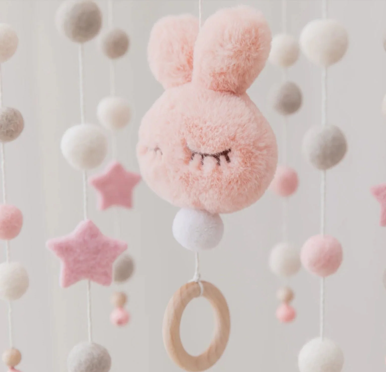 Felt Cloud  Neutral Baby Mobile for Nursery
