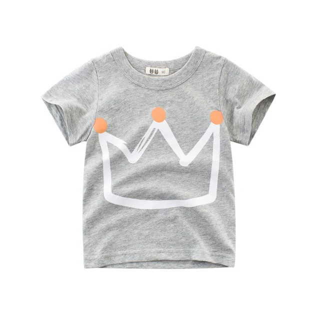Homie Crown - Grey Toddlers Boy T-shirt Cotton Short Sleeve