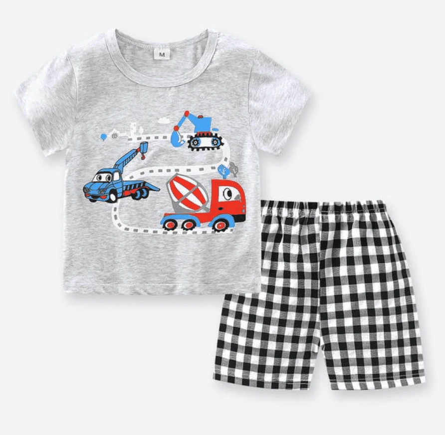 Trucks - Boys Cotton Printed T-Shirt & Shorts Set