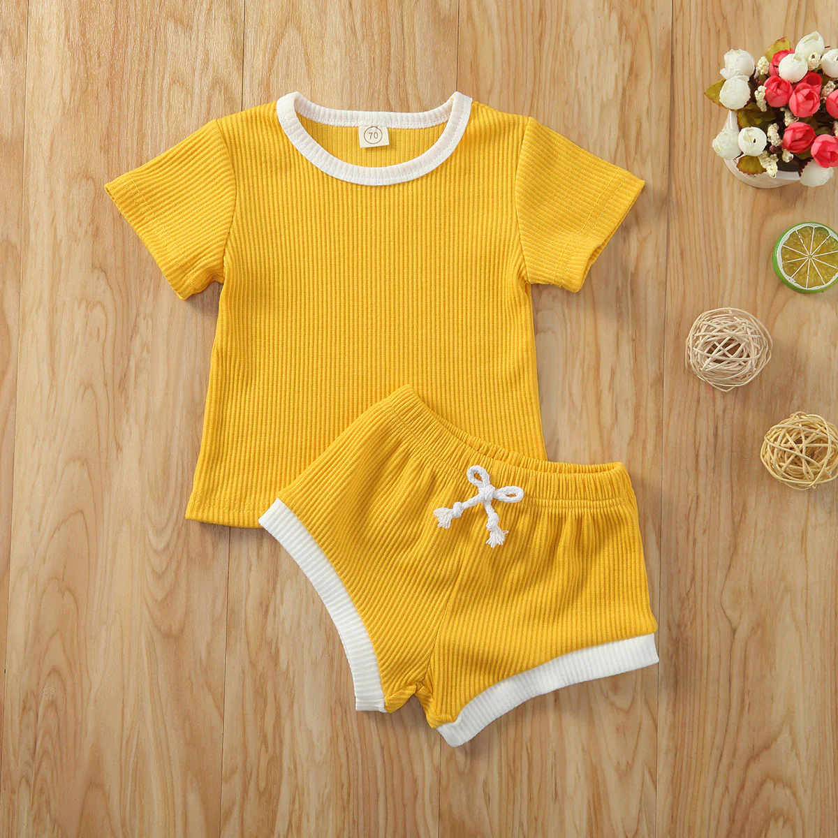 Dandy - Cotton Ribbed Baby Clothes Set Unisex 0-3Y
