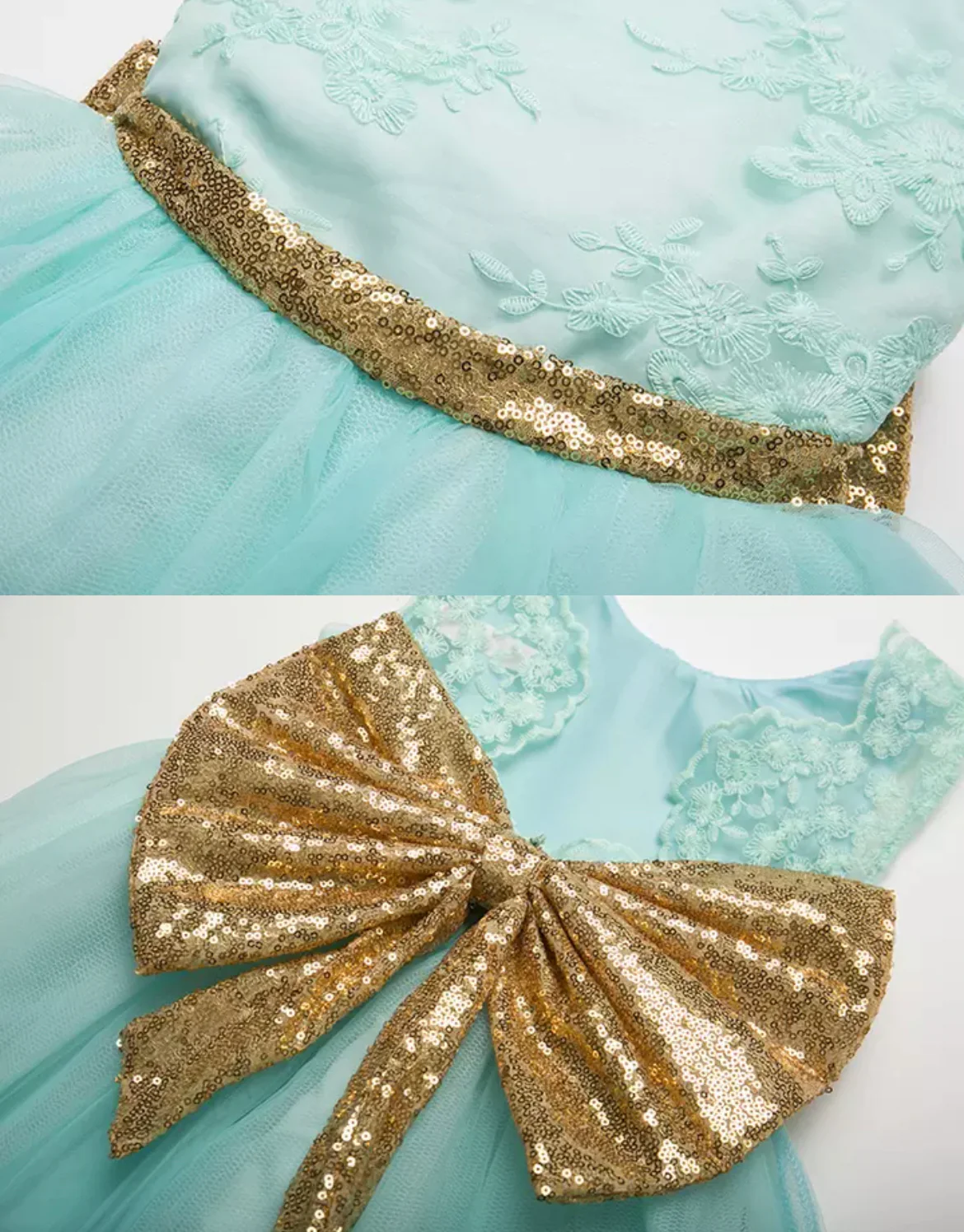 Elissa - Princess Tulle Dress with Large Sequin Bow