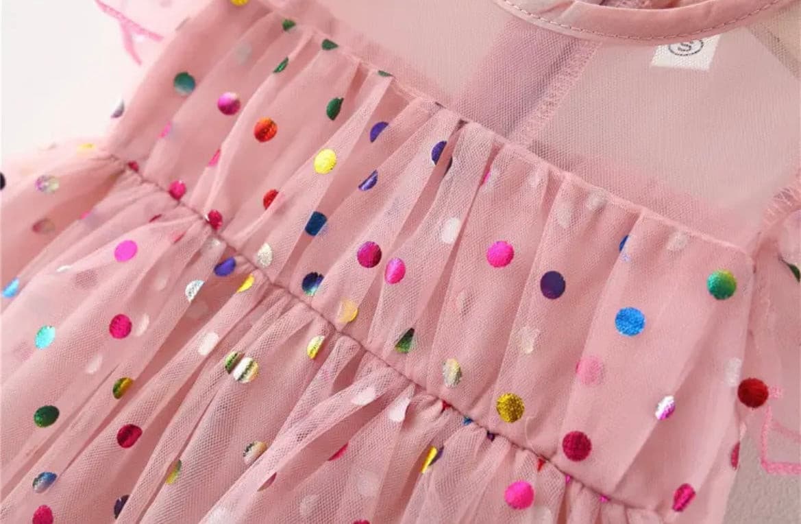 Girls Confetti Dress - Ivory