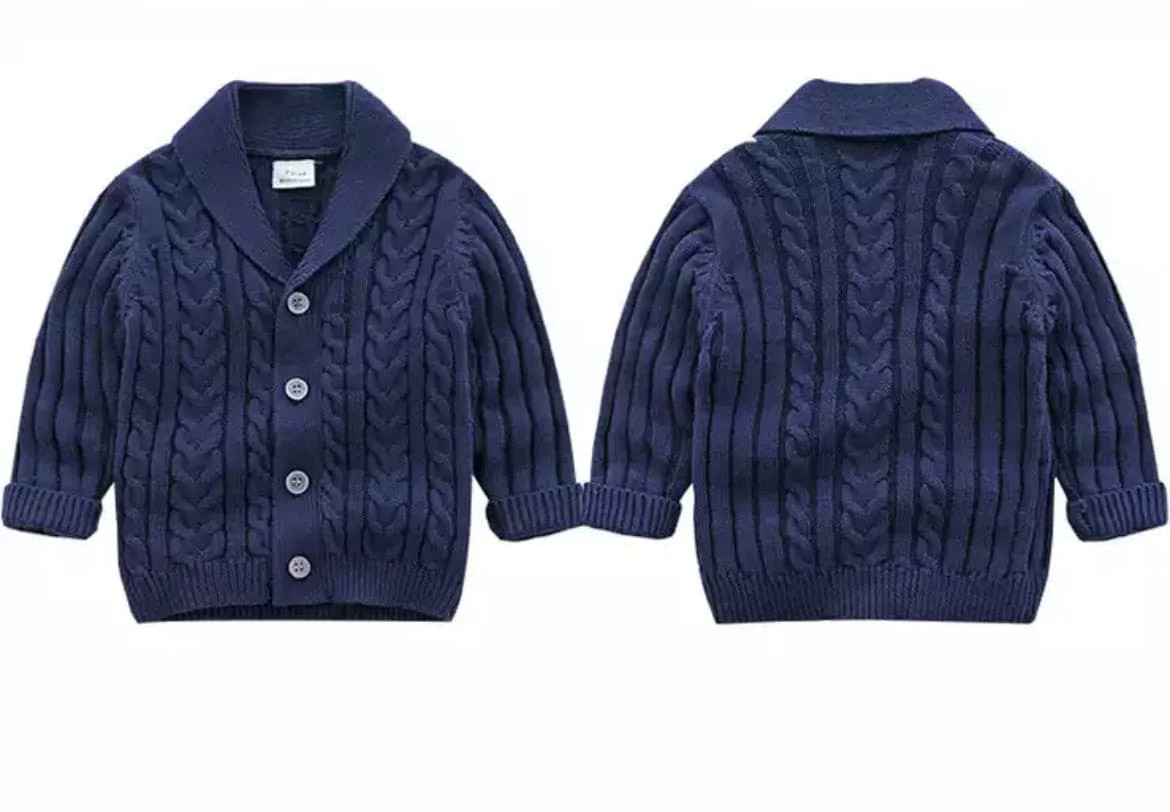 Oxford Baby Boys Cardigan , Navy Blue