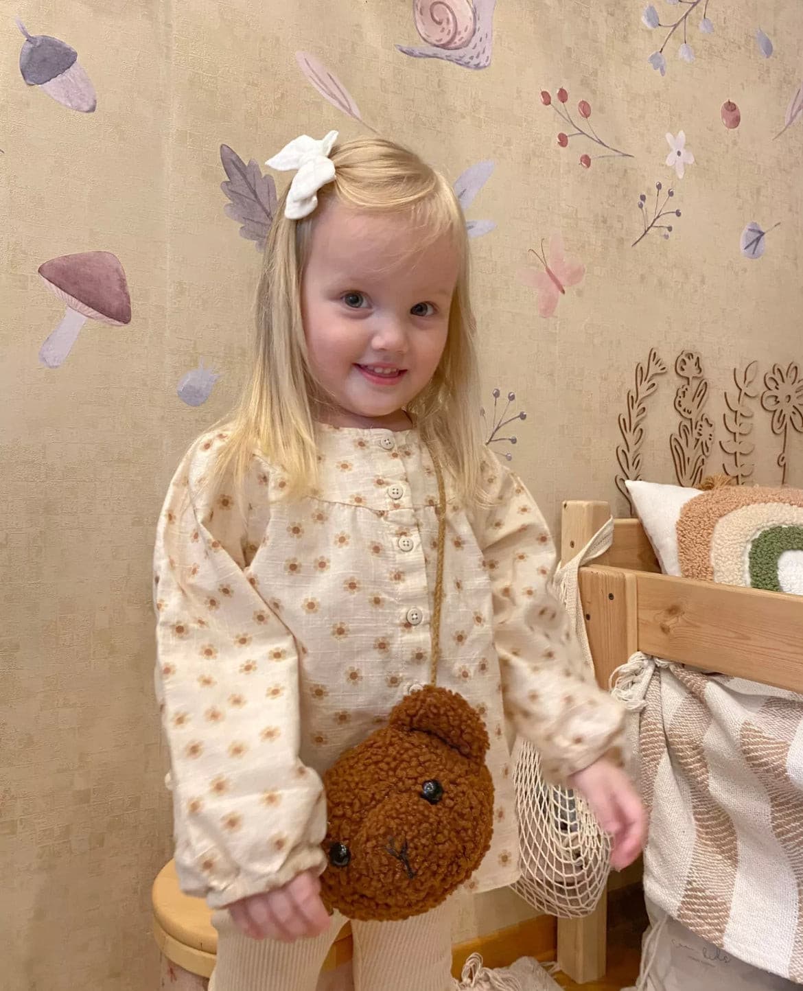 Fuzzy Bear Kids Crossbody bag - Little Girls Teddy Purse Bag