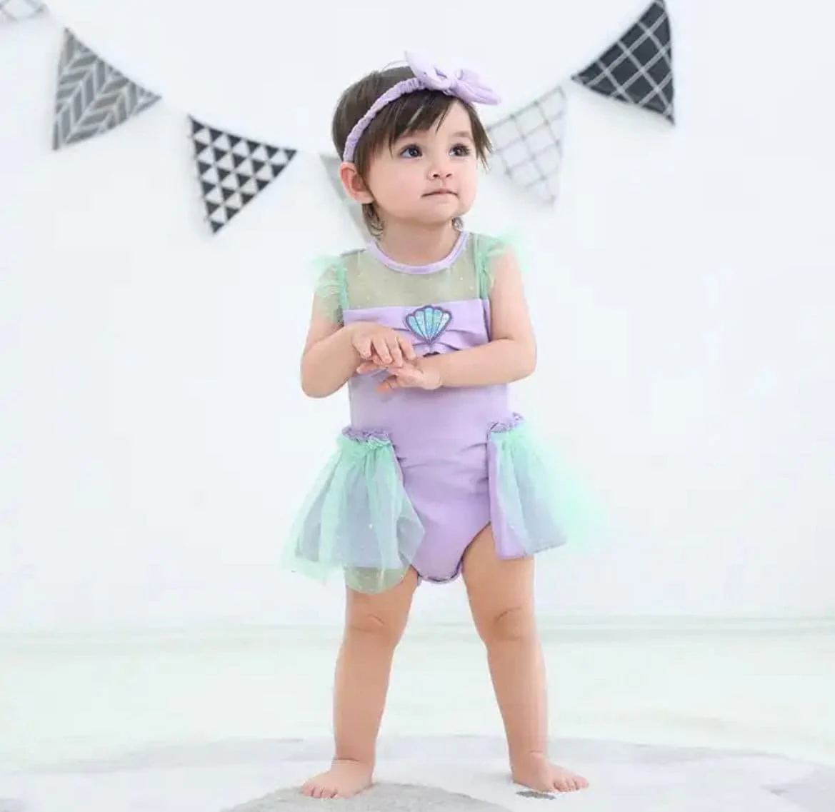 Mermaid Disney Costume Romper & Headband