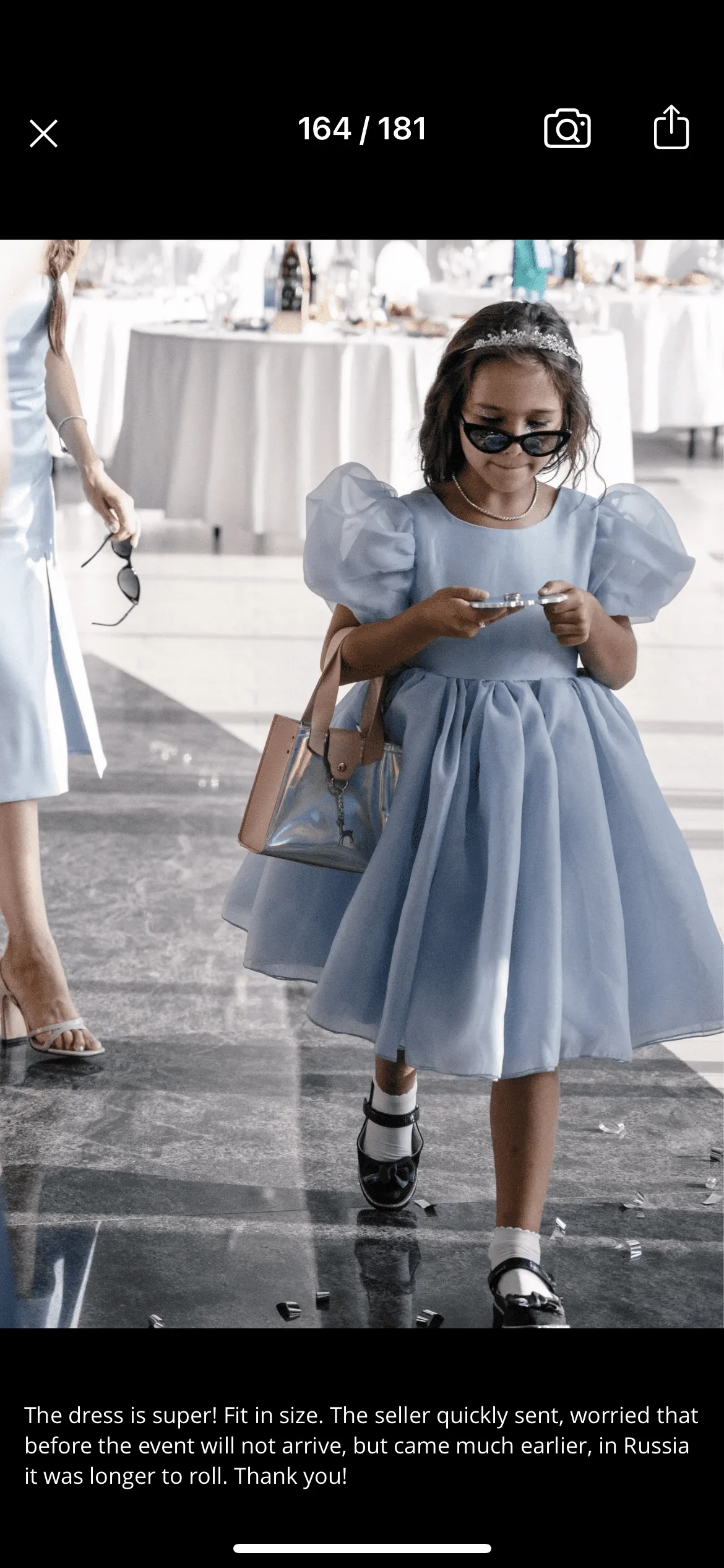 Girls Puff Sleeve Princess Dress