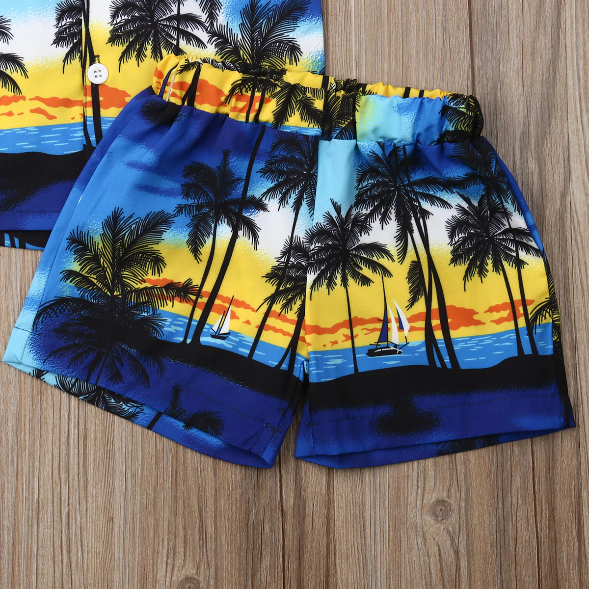 Hawaiian Coconut Tree Summer Boys Set