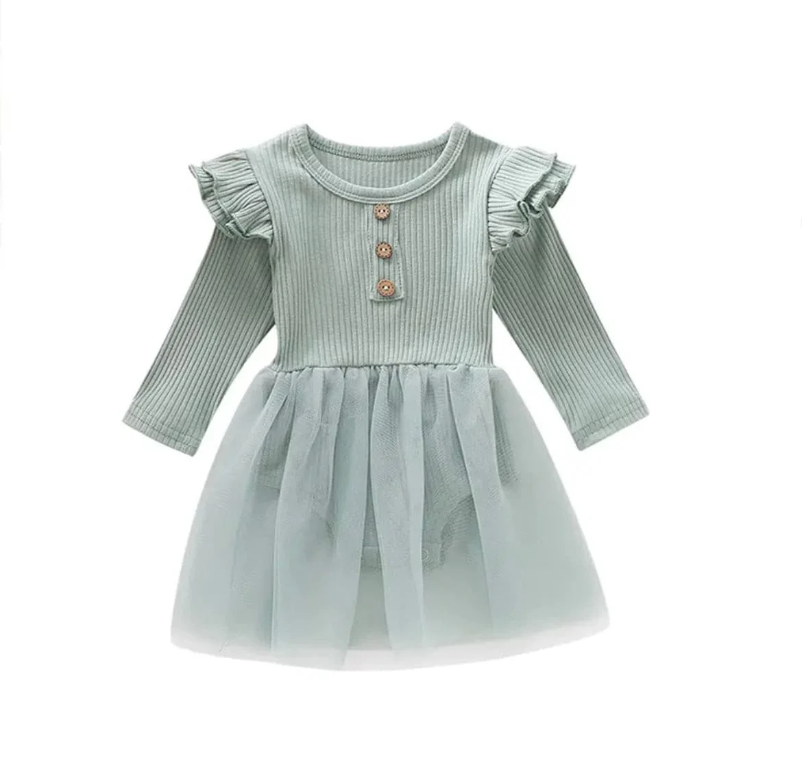 Flutter Sleeve Tutu Dress