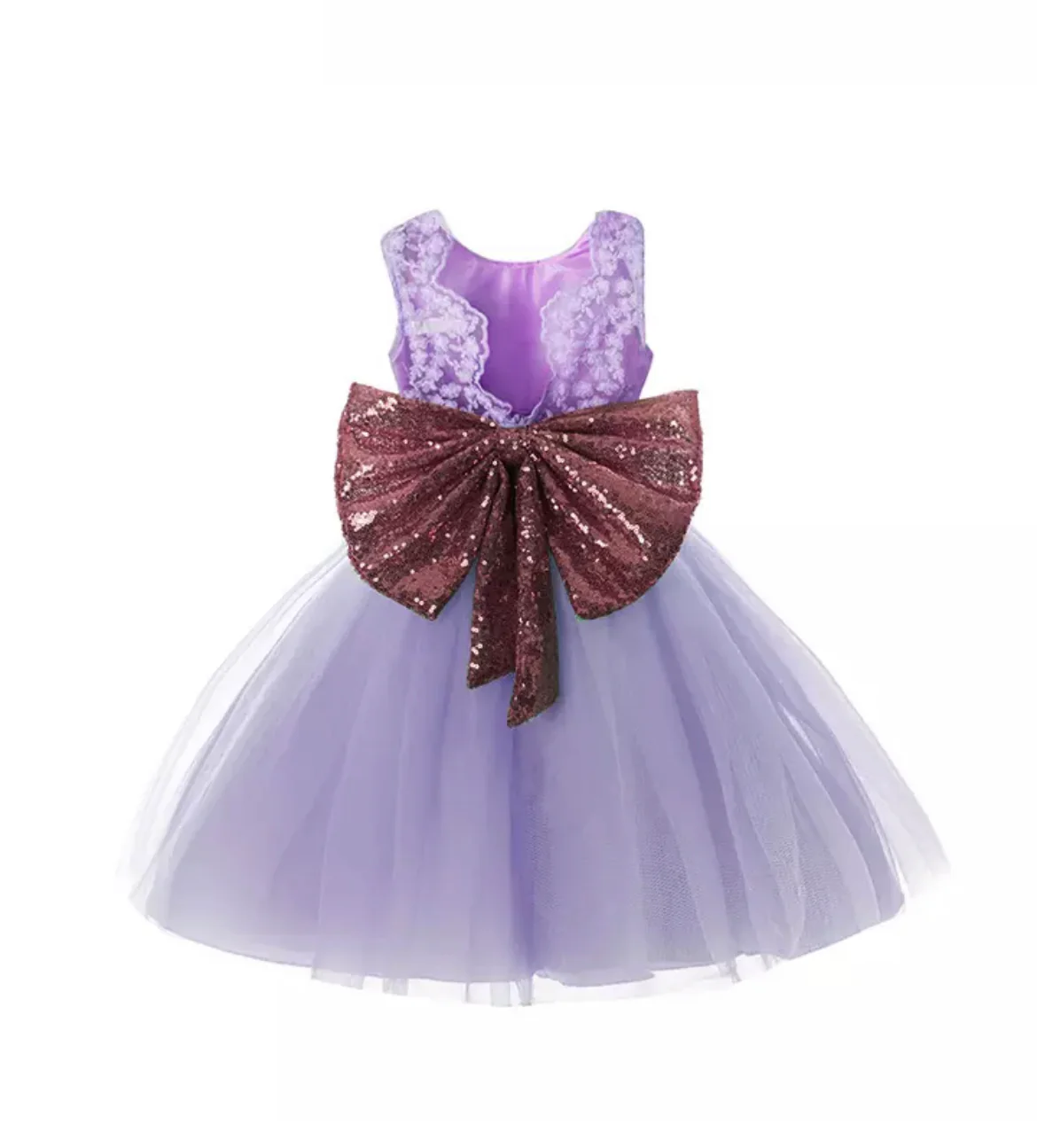 Elissa - Princess Tulle Dress with Large Sequin Bow