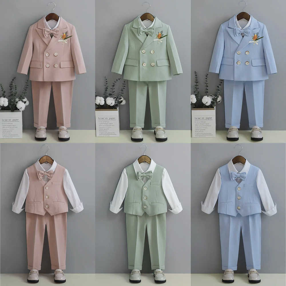 British Style Boys Wedding Suit - Winter Pink