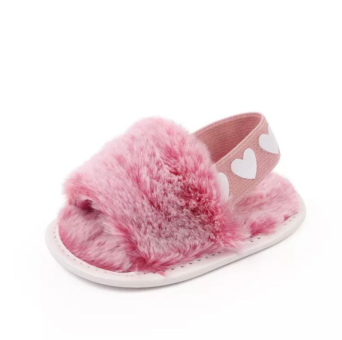 Baby Fur Slides - Dusty Pink