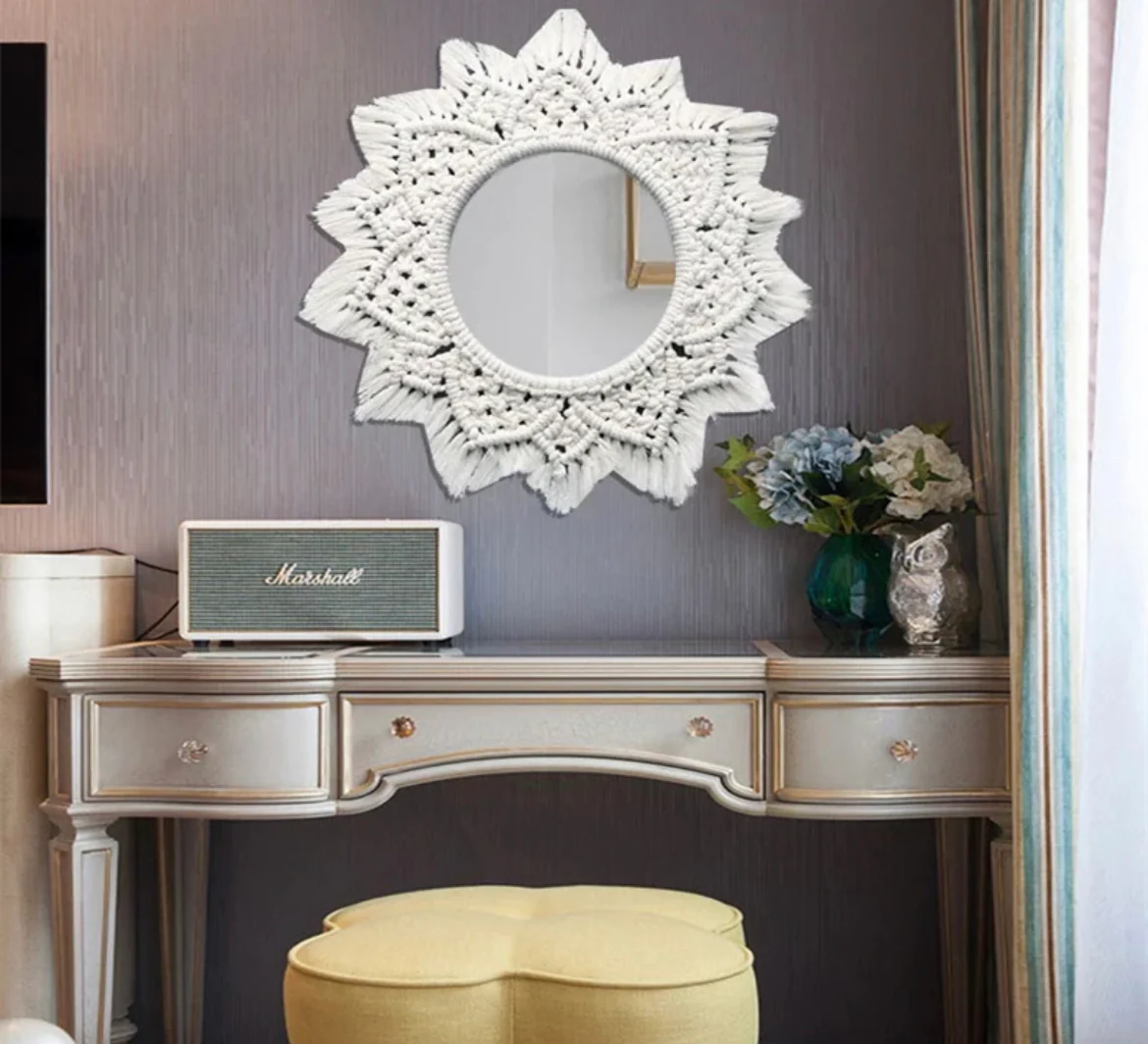 Boho Macrame Mirror