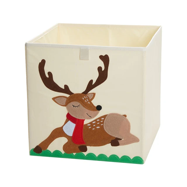 Liddy - Neutral Storage Toy Box for Kids - Folding Animal Toy Storage Cube